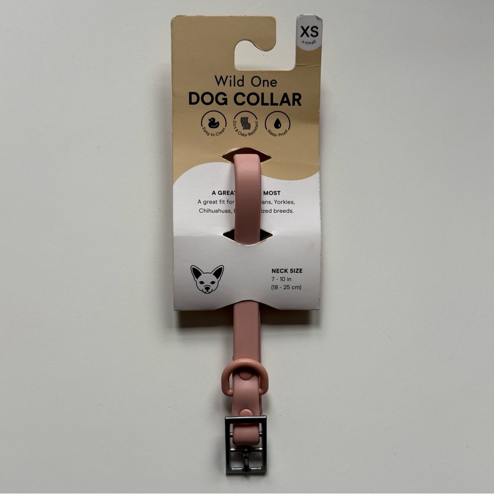 Wild One Dog Collar - XS (7-10") - Pink